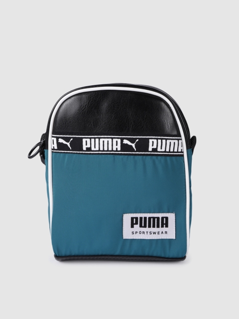 

Puma Unisex Blue & Black Colourblocked Campus Portable Shoulder Bag