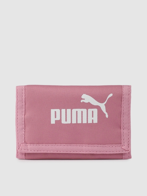 

Puma Unisex Rose Pink Printed Three Fold Wallet