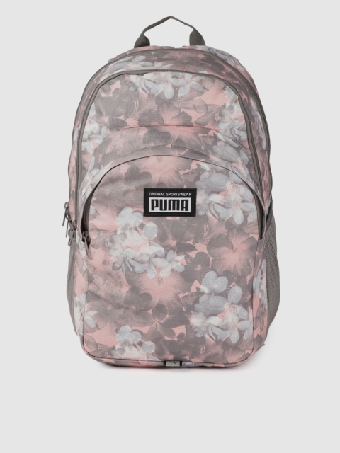 

Puma Unisex Pink & Grey Graphic Academy Backpack