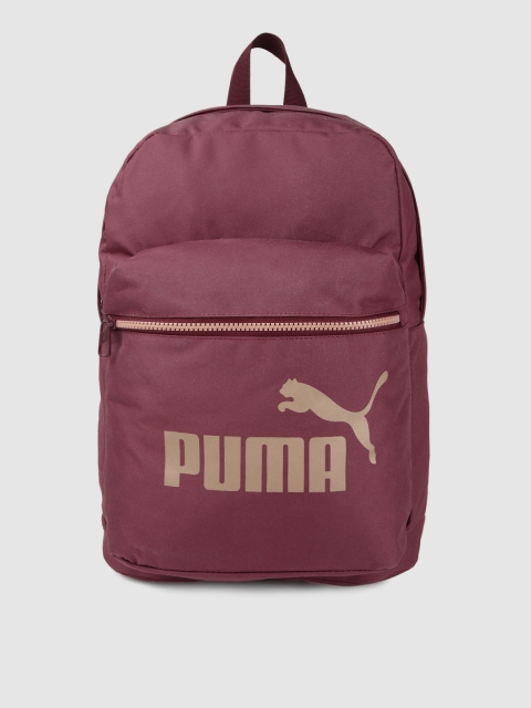 

Puma Women Burgundy Typography Core Base Backpack