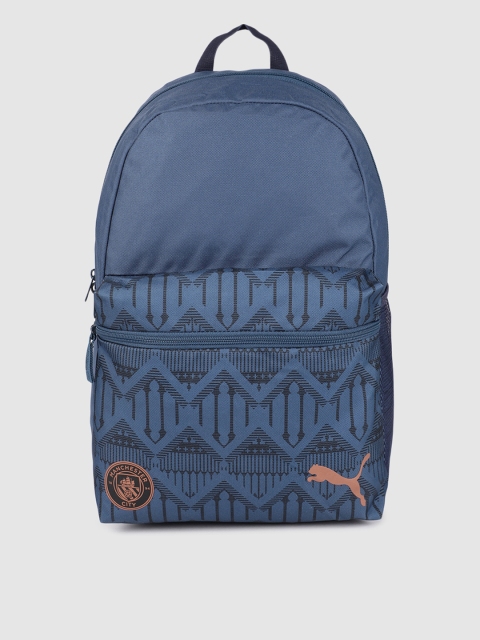 

Puma Unisex Blue & Black Printed MCFC FtblCore Backpack