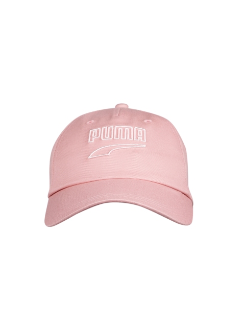 

Puma Women Pink Brand Logo Embroidered Cotton Baseball Cap