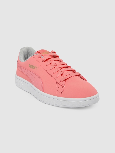 

Puma Women Peach-Coloured Solid Smash Sneakers