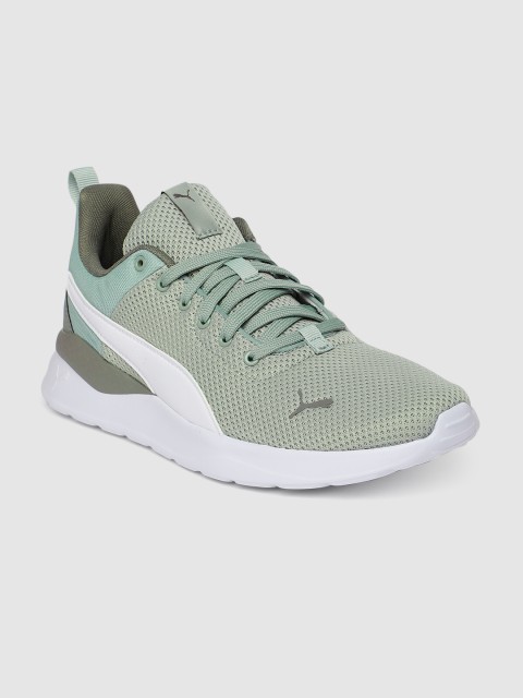 

Puma Men Grey & Green Anzarun Lite Sneakers