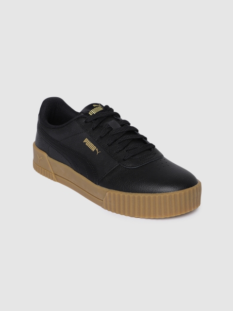 

Puma Women Black Carina Leather Sneakers