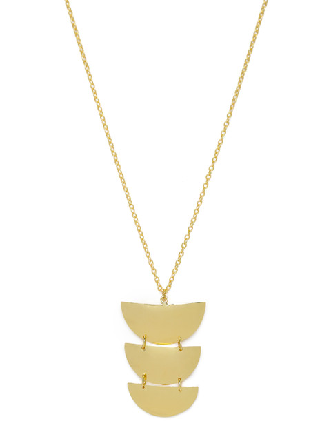 

Belsis Jewelry Gold toned Three Semi Circles Necklace