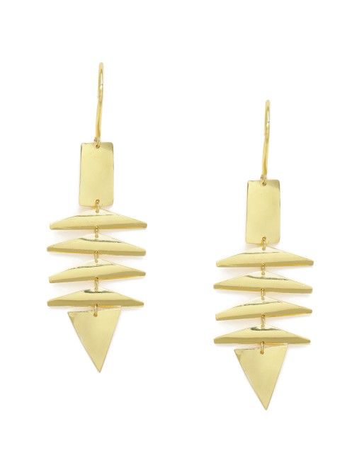 

Belsis Jewelry Gold-Toned Zig Zag Contemporary Drop Earrings