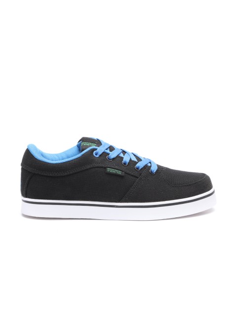 

United Colors of Benetton Men Black Solid Sneakers