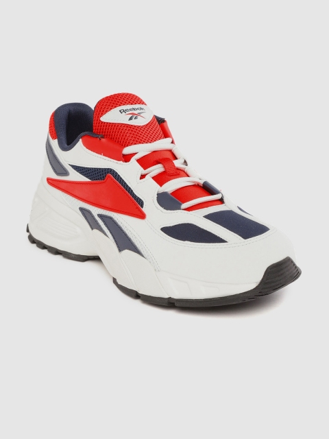 

Reebok Classic Men Light Grey & Orange EVZN Colourblocked Sneakers