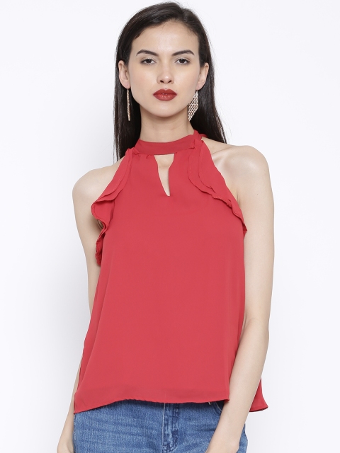 

Tokyo Talkies Red Polyester Top