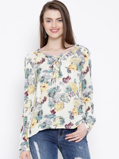 

Tokyo Talkies Multicoloured Floral Print Crinkled Top, Multi