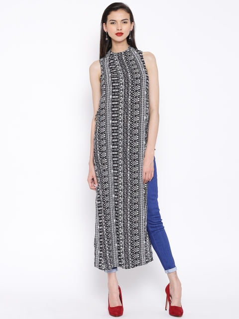 

Tokyo Talkies Black Printed Maxi Top