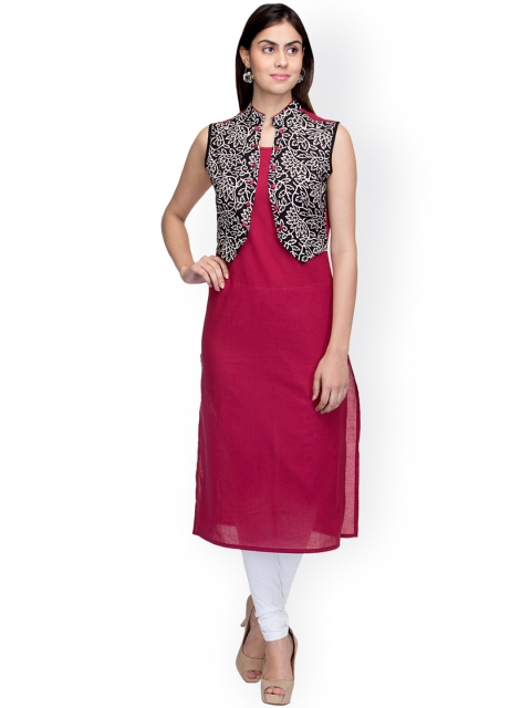 

Laabha Maroon Kurta