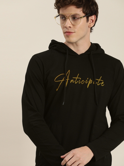 

Moda Rapido Men Black Printed Hood T-shirt