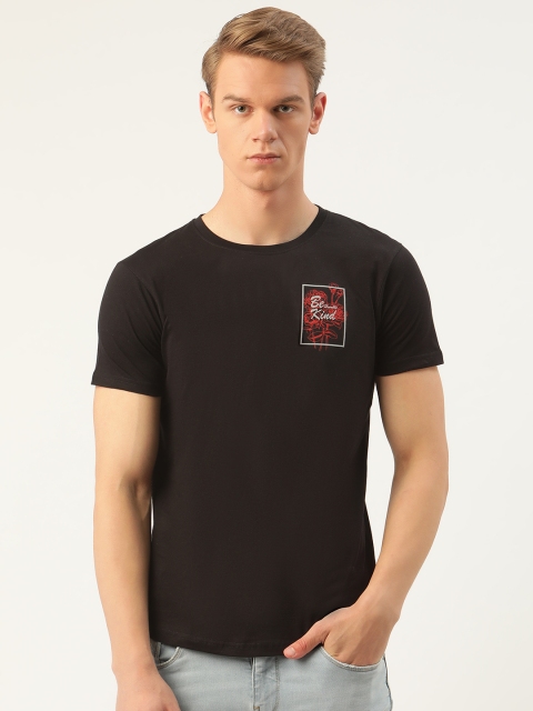 

Moda Rapido Men Black Pure Cotton Solid Round Neck Pure Cotton T-shirt