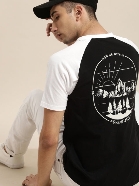 

Moda Rapido Men Black Printed Round Neck T-shirt