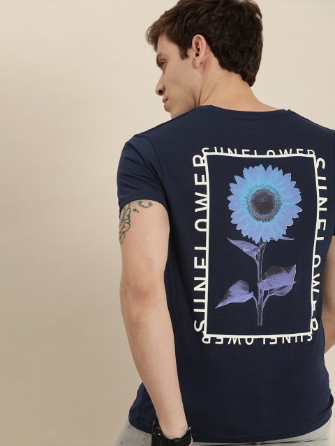 

Moda Rapido Men Blue Printed Round Neck T-shirt