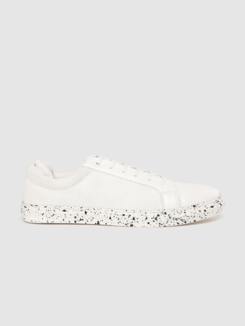 

WROGN Men White Woven Design Sneakers