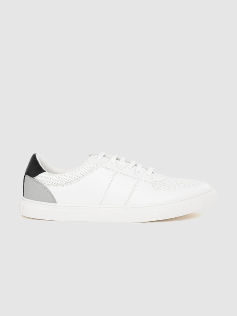 

WROGN Men White Perforated Sneakers