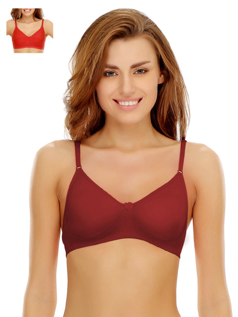 

Clovia Pack Of 2 Bra, Maroon