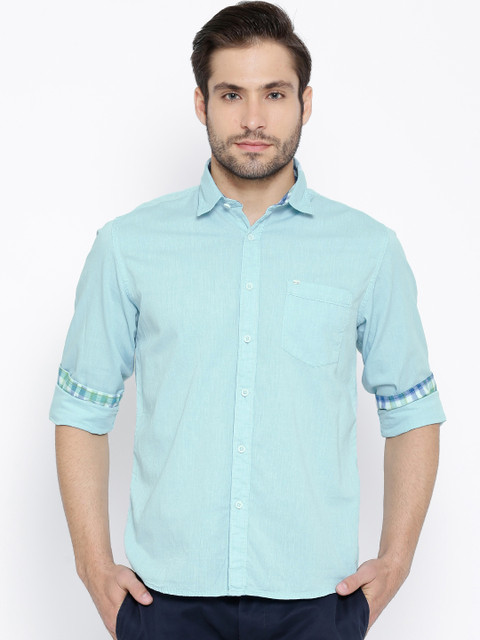 

Pepe Jeans Turquoise Blue Semi Fit Casual Shirt