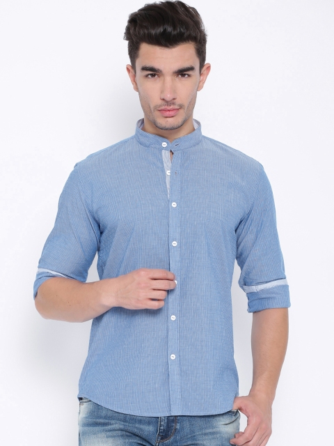 

Pepe Jeans Blue Striped Semi Fit Casual Shirt