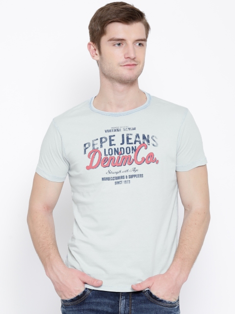 

Pepe Jeans Light Blue Text Print T-shirt