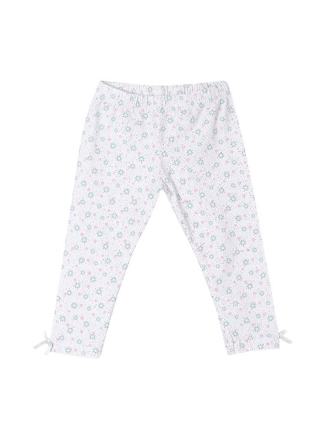 

Donuts Girls White & Green Printed Ankle-Length Leggings
