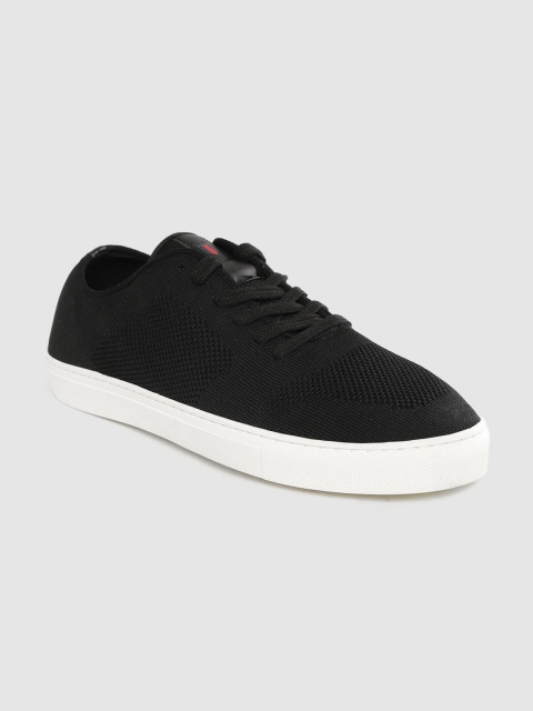 

Louis Philippe Sport Men Black Woven Design Sneakers