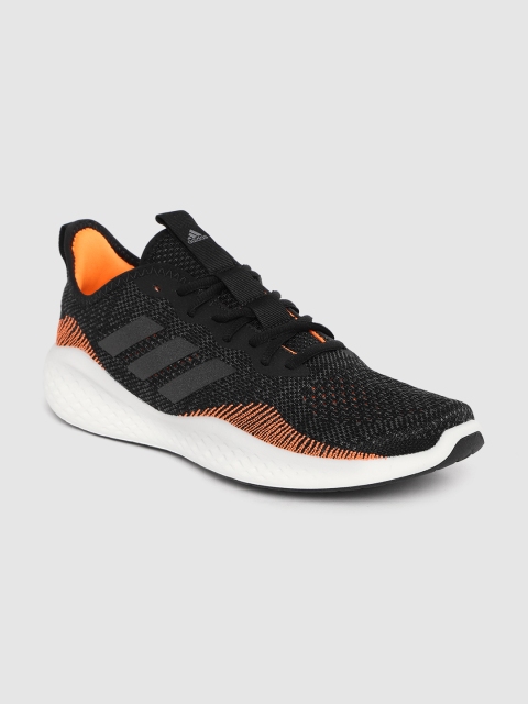 

ADIDAS Men Black & Orange Woven Design Fluid Flow Running Shoes