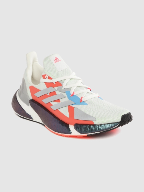 

ADIDAS Women White & Orange Woven Design X9000L4 Running Shoes