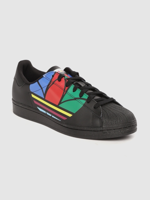 

ADIDAS Originals Men Black & Red Colourblocked Superstar Pure Sneakers