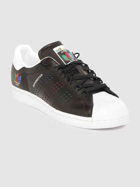 

ADIDAS Originals Men Black Perforated Superstar Sneakers