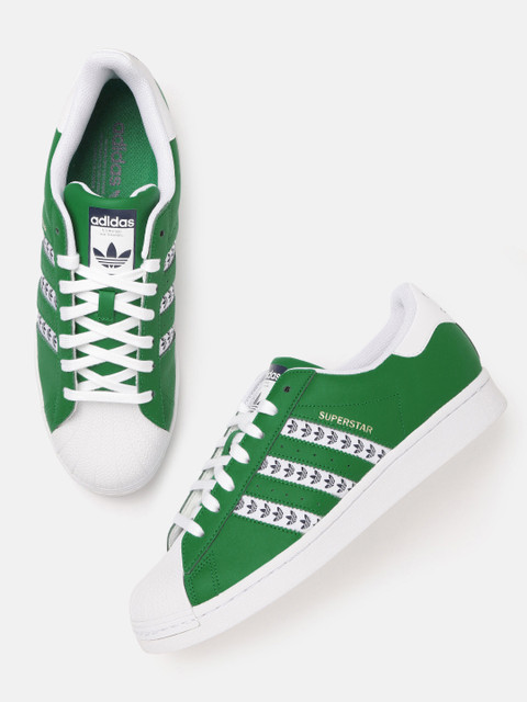 

ADIDAS Originals Men Green & White Solid Superstar Leather Sneakers
