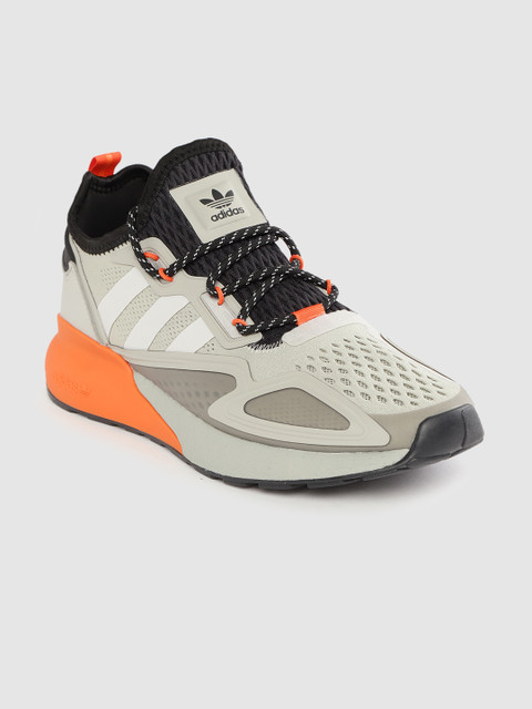 

ADIDAS Originals Men Grey Woven Design ZX 2K Boost Sneakers