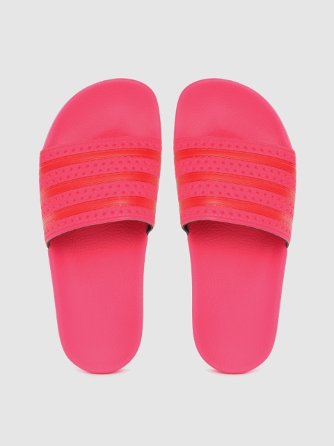 

ADIDAS Originals Women Pink & Red Striped Adilette Sliders