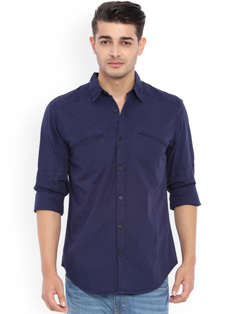 

Blue Saint Navy Semi Fit Casual Shirt, Navy blue