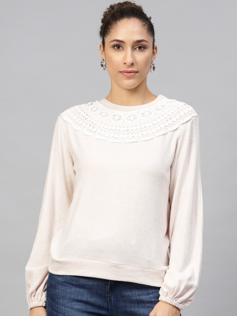 

DOROTHY PERKINS Women Beige Solid Winter Top