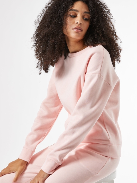 

DOROTHY PERKINS Women Pink Solid Sweatshirt
