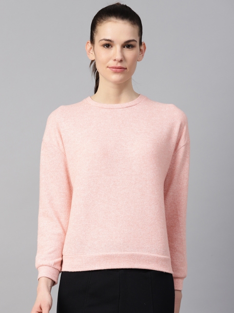 

DOROTHY PERKINS Women Peach-Coloured Petite Solid Lounge Sweatshirt