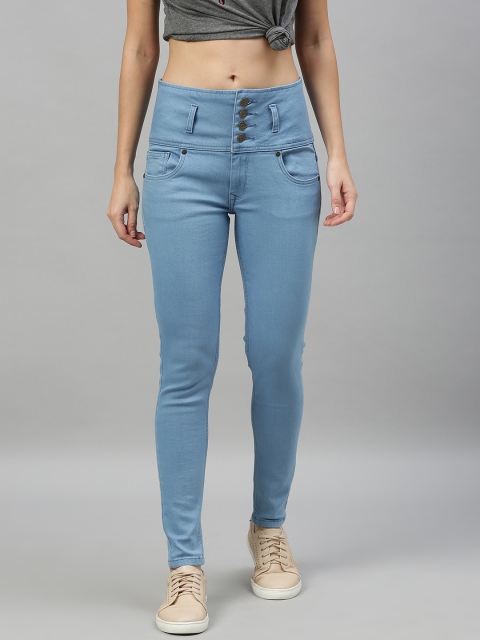 

Enviously Young Women Blue Slim Fit High-Rise Clean Look Stretchable Jeans