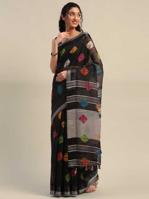 

Mirchi Fashion Multicoloured Printed Polycotton Saree, Multi