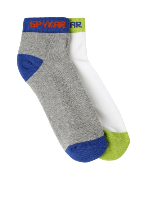 

SPYKAR Men Pack of 2 Ankle-Length Socks, White