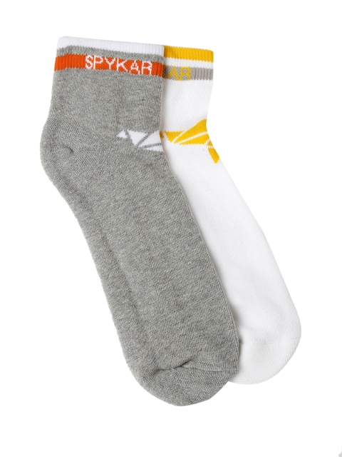 

SPYKAR Men Pack of 2 Ankle-Length Socks, White