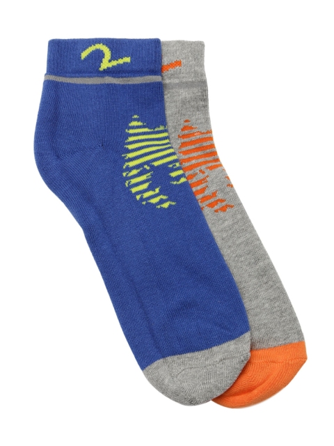 

SPYKAR Men Pack of 2 Ankle-Length Socks, Blue