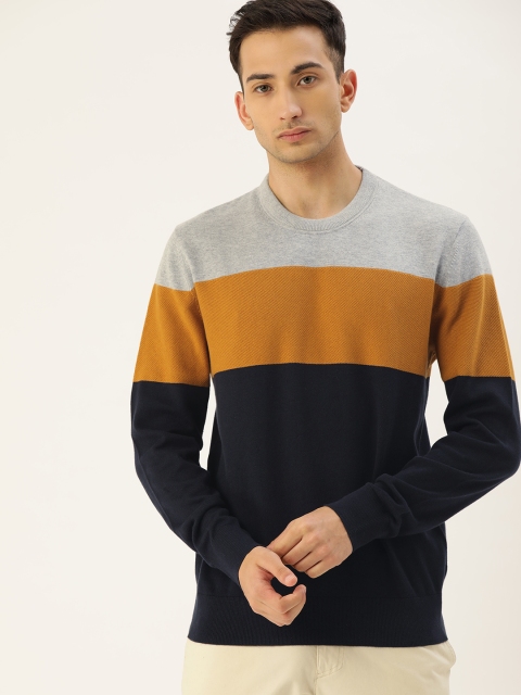 

GAP Men Black Colourblocked Pullover Sweater