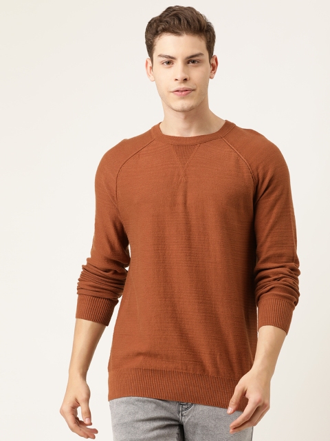 

GAP Men Brown Self Design Pullover Sweater
