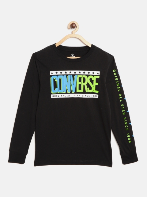 

Converse Boys Black & Blue Brand Logo Print Round Neck T-shirt