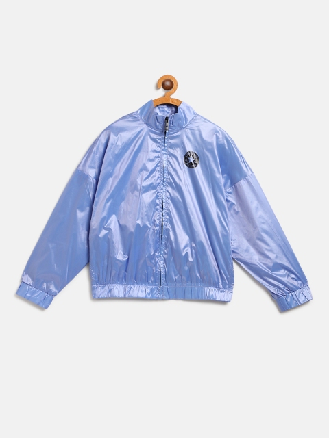 

Converse Girls Blue Solid Bomber Jacket