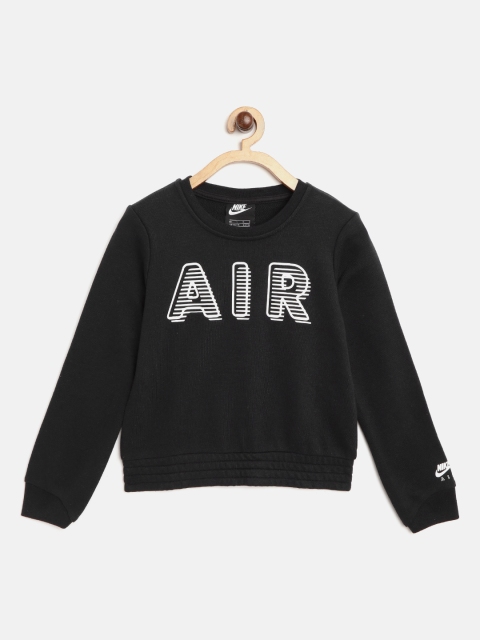 

Nike Girls Black Air Print Crop Styled Back Sweatshirt
